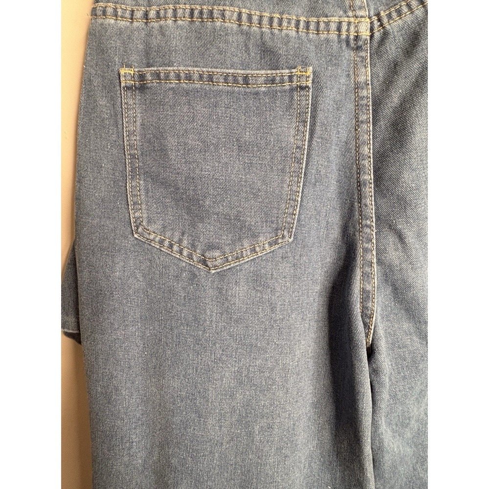 High Waist Wide Leg Jeans Women's Autumn Vintage Chic Pants Asymmetrical Design - Picture 5 of 5